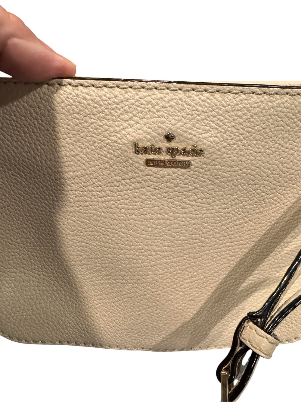 Kate Spade New York Cream Leather Crossbody Bag